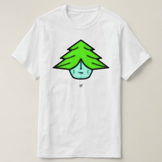 木の戦士 カートゥーン 自然の生き物 Tシャツ (デザイン正面)
