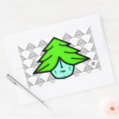 木の戦士(顔のような漫画) v1.1 長方形シール (封筒)