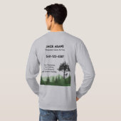 木の手入れ 芝生サービス Tシャツ (裏面フル)