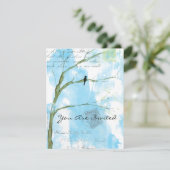 木の抽象芸術のコラージュの招待されられた鳥です 招待状 (スタンド正面)