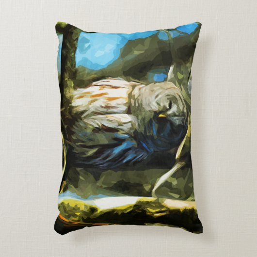 木の抽象芸術の印象主義のアメリカフクロウ アクセントクッション (正面(垂直))