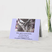 木の挨拶カード早春のロビン カード (裏面)