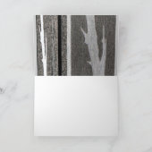 木の挨拶カード早春のロビン カード (内部)