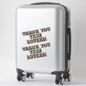 木の文字スタイルサンキューツリー愛好家かわいい シール (スーツケース)
