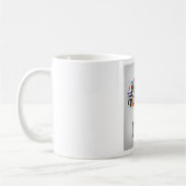 木の旗のマグカップ付き地球儀 コーヒーマグカップ (左)