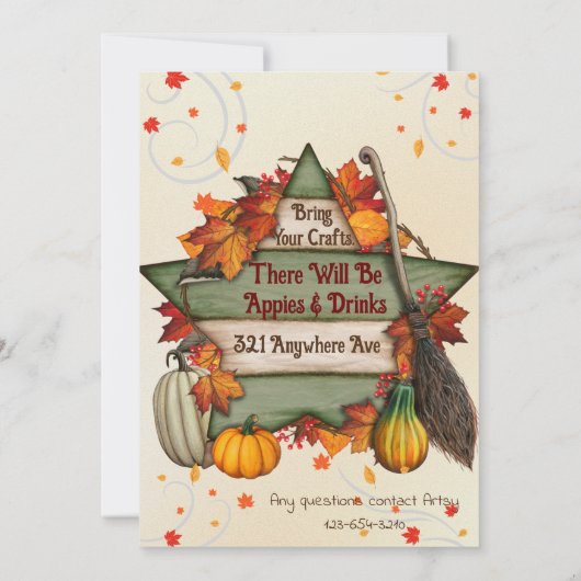 木の星 招待状 (裏面)