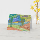 木の景色 カード (黄色い花)