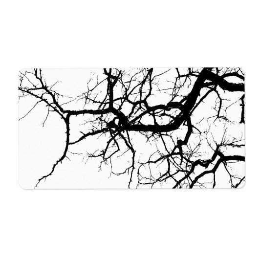 木の暗い枝 ラベル (正面)