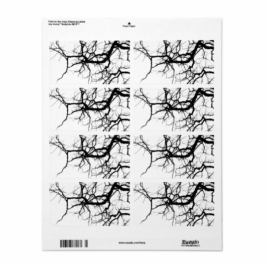 木の暗い枝 ラベル (フルシート)