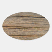 木の木の木が閉まっている茶色 楕円形シール (正面)