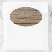 木の木の木が閉まっている茶色 楕円形シール (バッグ)