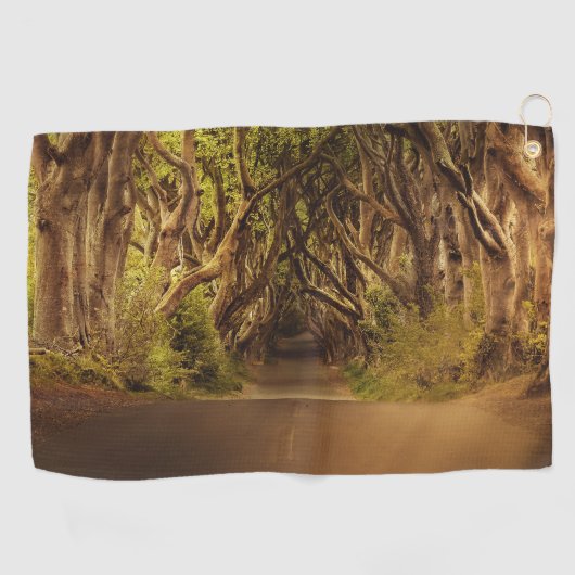 木の木の樹皮ゴルフのパターン運命の運命 ゴルフタオル (横)