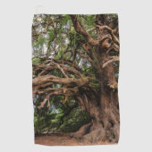 木の木の樹皮ゴルフのパターン運命の運命 ゴルフタオル (正面)