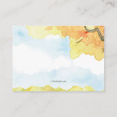 木の本の要求カードの下の睡眠のキツネ 名刺 (裏面)