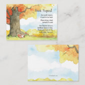 木の本の要求カードの下の睡眠のキツネ 名刺 (正面/裏面)