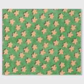 木の板のゲームの緑の上にミエールズ ラッピングペーパー (フラット)