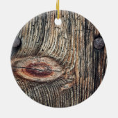 木の板の写真はオーナメントDble味方しました セラミックオーナメント (裏面)