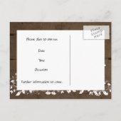 木の板フローラ日付の保存 案内ポストカード (裏面)