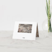 木の板素朴ハートエッチングサンキューカード サンキューカード (裏面)