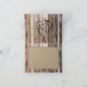 木の板素朴ハートエッチングサンキューカード サンキューカード (内部)