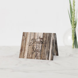 木の板素朴ハートエッチングサンキューカード サンキューカード