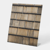 木の板 台座サイン (正面)