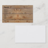 木の板 名刺 (正面/裏面)