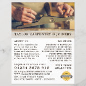 木の板、大工、大工広告の家 チラシ (正面)