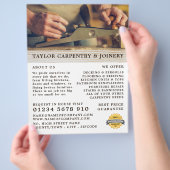 木の板、大工、大工広告の家 チラシ (手)