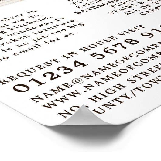 木の板、大工、大工広告の家 ポスター (角)