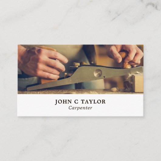 木の板、大工、大工 名刺 (正面)