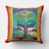 木の枕-神霊のフルーツ--があって下さい クッション (正面)