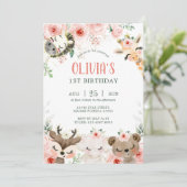 木の林の友人ピンクのフローラ 招待状 (スタンド正面)