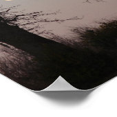 木の枝から満月 ポスター (角)