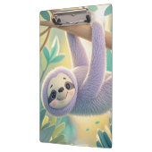 木の枝から逆さまにぶら下がっている漫画のナマケモノ クリップボード (左)