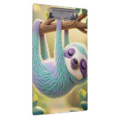 木の枝から逆さまにぶら下がっている漫画のナマケモノ クリップボード (右)