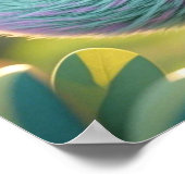 木の枝から逆さまにぶら下がっている漫画のナマケモノ ポスター (角)