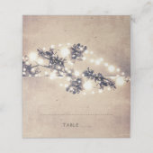 木の枝とストリングラ素朴イト結婚 プレイスカード (外部開封)