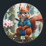 木の枝にかわいいリス ラージ壁時計<br><div class="desc">木の枝にかわいいリス</div>