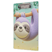 木の枝にぶら下がる漫画のナマケモノ クリップボード (左)