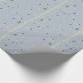 木の枝にクリスマスバード、冬の雪片。 ラッピングペーパー (コーナー)