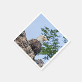 木の枝にハゲのワシ スタンダードカクテルナプキン (角)