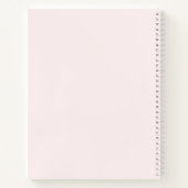 木の枝にピンクと黒の鳥 ノートブック (裏面)