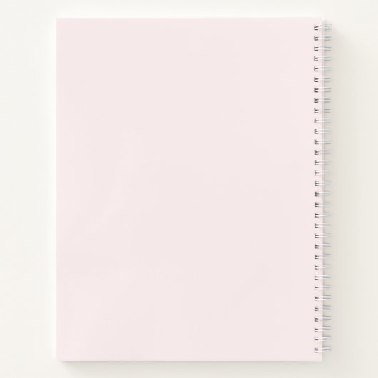 木の枝にピンクと黒の鳥 ノートブック (裏面)