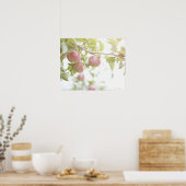 木の枝にリンゴ。 ポスター (キッチン)