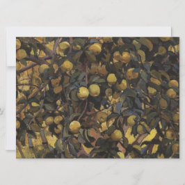 木の枝にリンゴ（Serebriakova著） カード