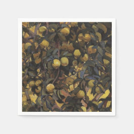 木の枝にリンゴ（Serebriakova著） スタンダードカクテルナプキン