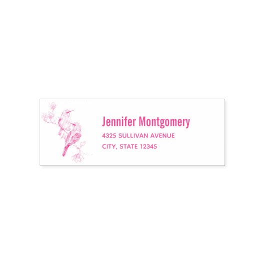 木の枝に住む美しい鳥たち セルフインキングスタンプ (デザイン)