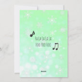 木の枝に座るかわいいフクロウのカップル クリスマス シーズンカード (裏面)