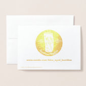 木の枝に松ぼっくり 箔カード (裏面封筒付き)